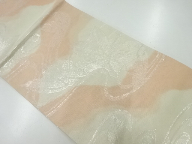 アンティーク　紗 流水に楓模様織出し袋帯（材料）